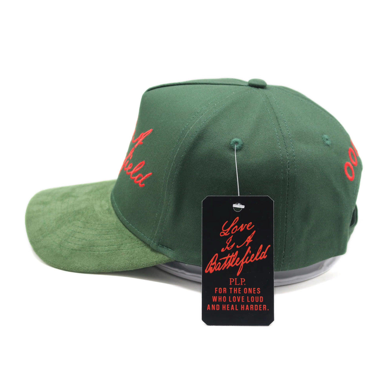 Forest Green Love Is A Battlefield Baseball Cap